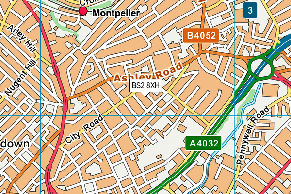 BS2 8XH map - OS VectorMap District (Ordnance Survey)