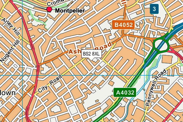 BS2 8XL map - OS VectorMap District (Ordnance Survey)