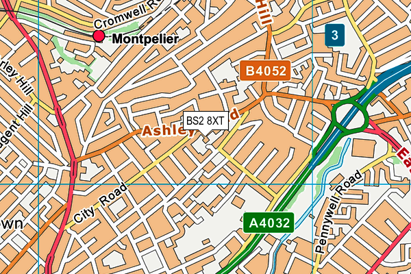 BS2 8XT map - OS VectorMap District (Ordnance Survey)