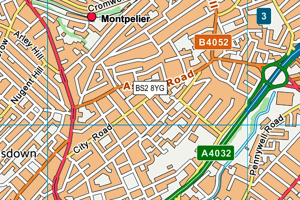 BS2 8YG map - OS VectorMap District (Ordnance Survey)