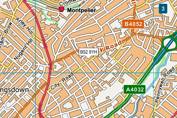 BS2 8YH map - OS VectorMap District (Ordnance Survey)