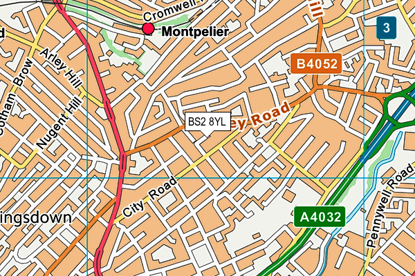 BS2 8YL map - OS VectorMap District (Ordnance Survey)