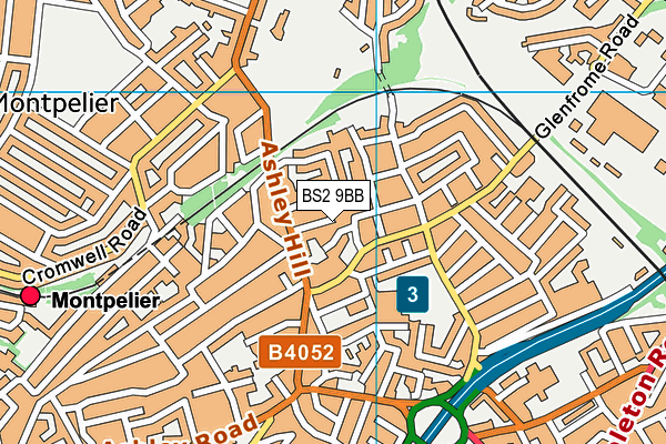 BS2 9BB map - OS VectorMap District (Ordnance Survey)
