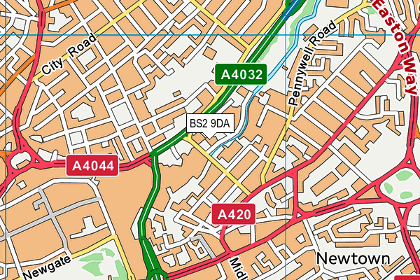 BS2 9DA map - OS VectorMap District (Ordnance Survey)