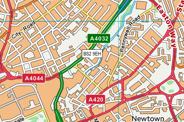 BS2 9EH map - OS VectorMap District (Ordnance Survey)