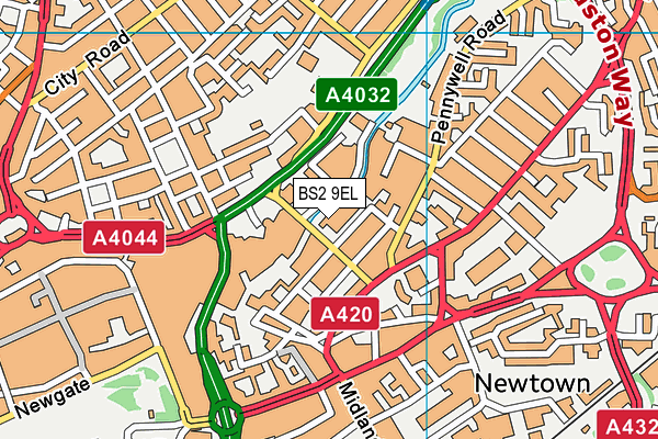 BS2 9EL map - OS VectorMap District (Ordnance Survey)