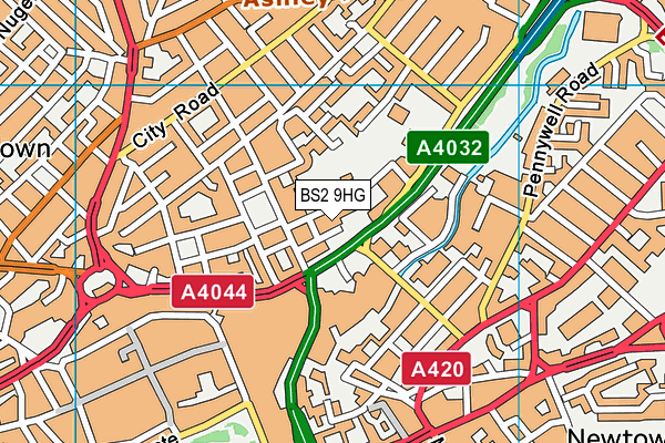 BS2 9HG map - OS VectorMap District (Ordnance Survey)