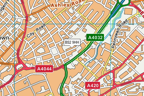 BS2 9HH map - OS VectorMap District (Ordnance Survey)