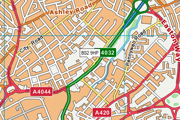 BS2 9HP map - OS VectorMap District (Ordnance Survey)