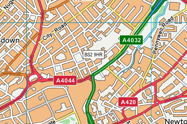 BS2 9HR map - OS VectorMap District (Ordnance Survey)