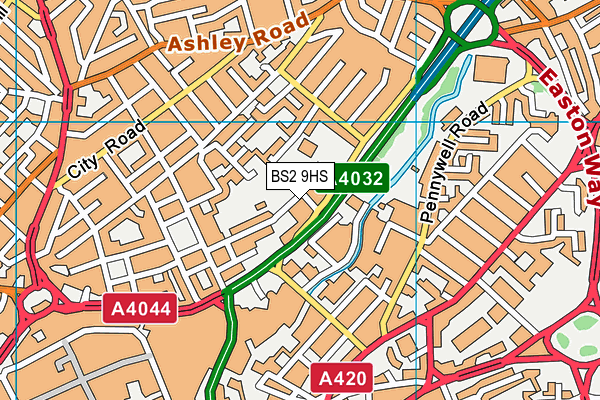 BS2 9HS map - OS VectorMap District (Ordnance Survey)