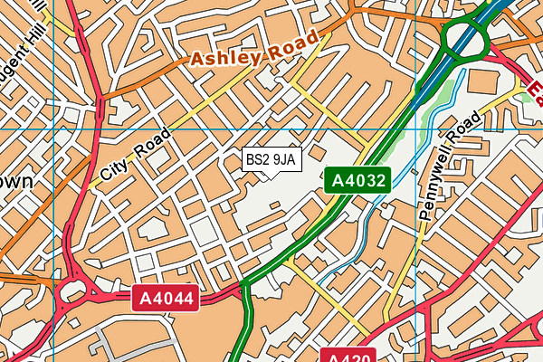 BS2 9JA map - OS VectorMap District (Ordnance Survey)