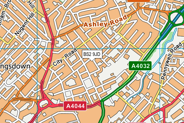 BS2 9JD map - OS VectorMap District (Ordnance Survey)