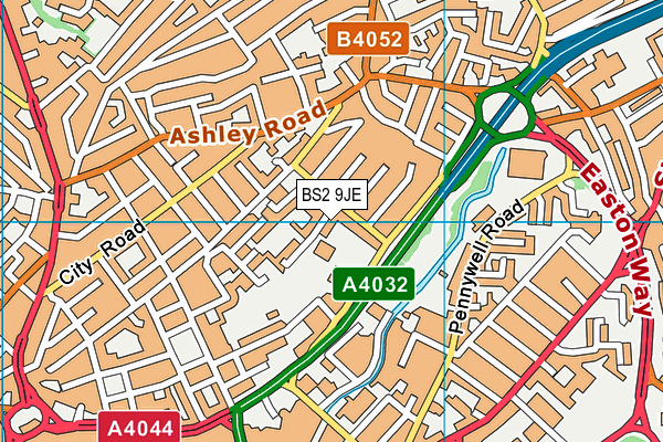 BS2 9JE map - OS VectorMap District (Ordnance Survey)