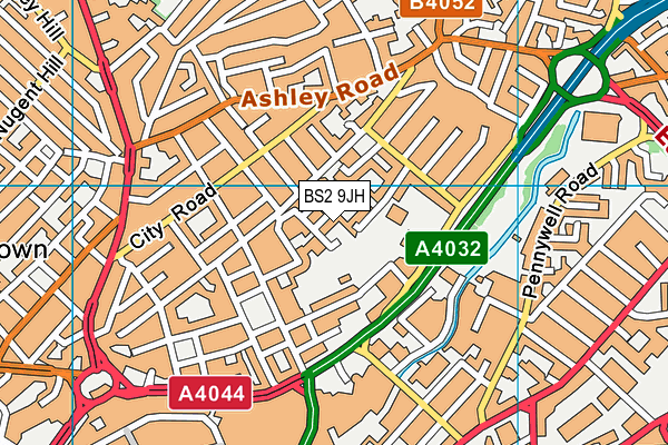 BS2 9JH map - OS VectorMap District (Ordnance Survey)