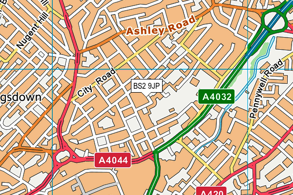 BS2 9JP map - OS VectorMap District (Ordnance Survey)