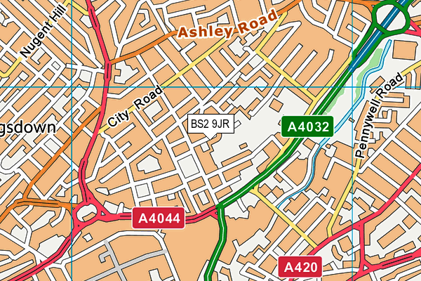 BS2 9JR map - OS VectorMap District (Ordnance Survey)