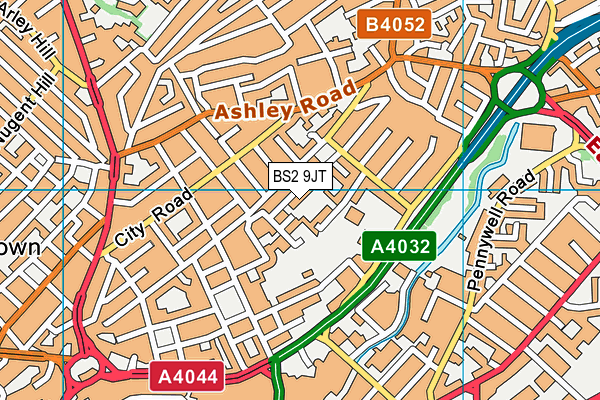 BS2 9JT map - OS VectorMap District (Ordnance Survey)