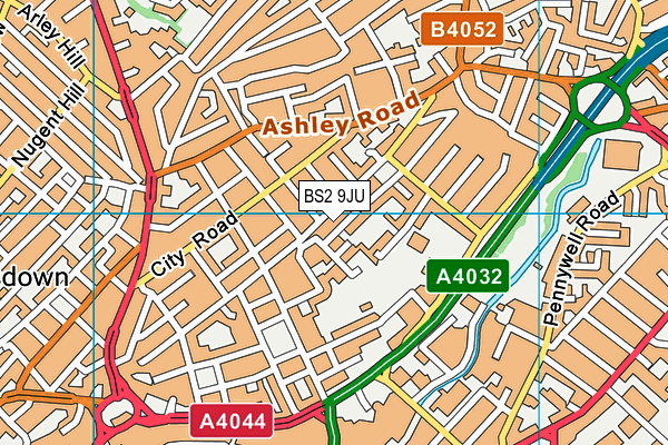 BS2 9JU map - OS VectorMap District (Ordnance Survey)