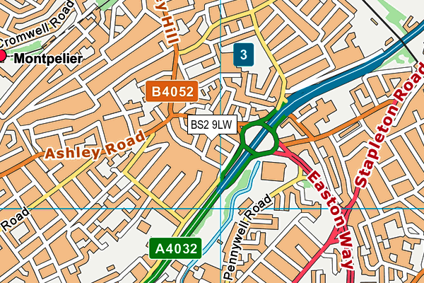 BS2 9LW map - OS VectorMap District (Ordnance Survey)