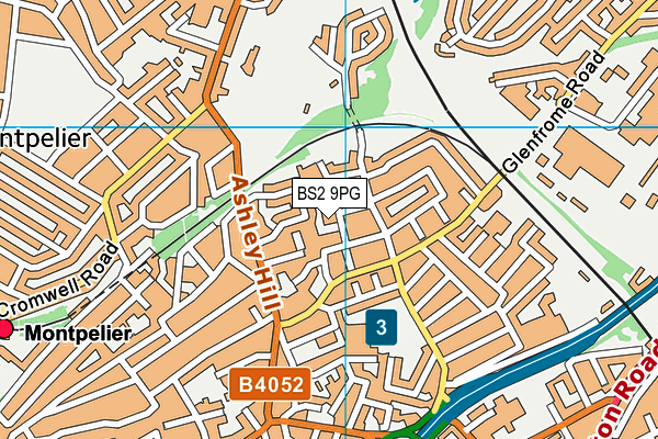 BS2 9PG map - OS VectorMap District (Ordnance Survey)