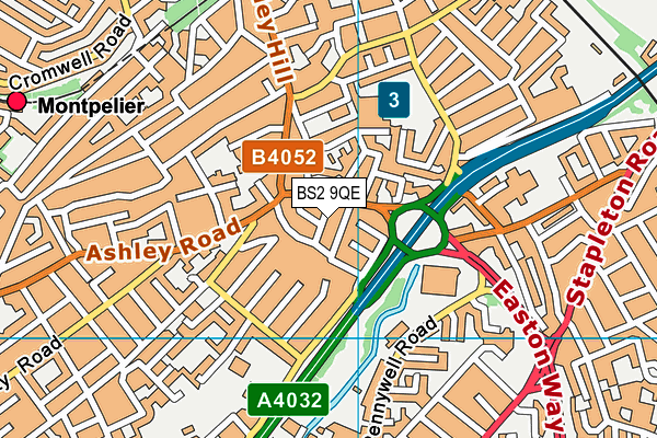 BS2 9QE map - OS VectorMap District (Ordnance Survey)