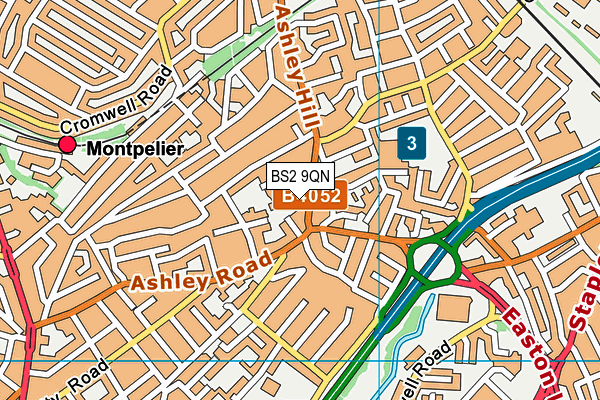 BS2 9QN map - OS VectorMap District (Ordnance Survey)