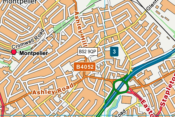 BS2 9QP map - OS VectorMap District (Ordnance Survey)