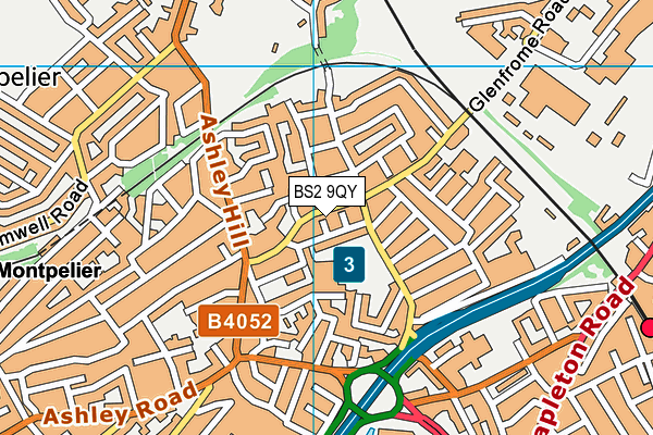 BS2 9QY map - OS VectorMap District (Ordnance Survey)