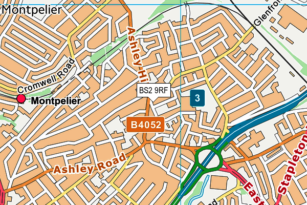 BS2 9RF map - OS VectorMap District (Ordnance Survey)