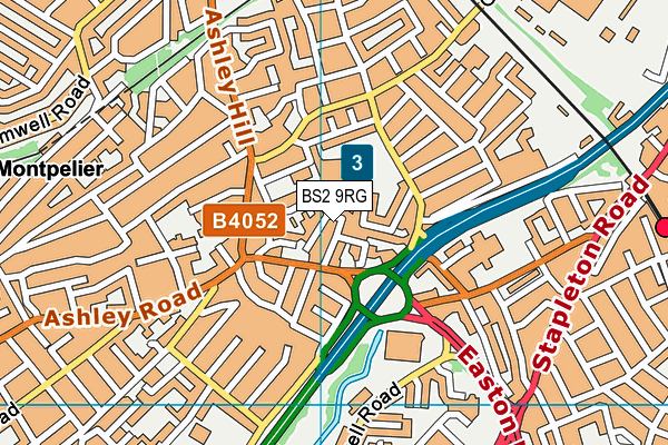 BS2 9RG map - OS VectorMap District (Ordnance Survey)