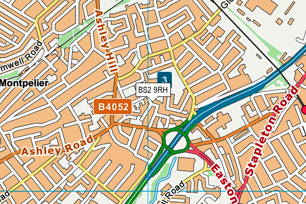 BS2 9RH map - OS VectorMap District (Ordnance Survey)