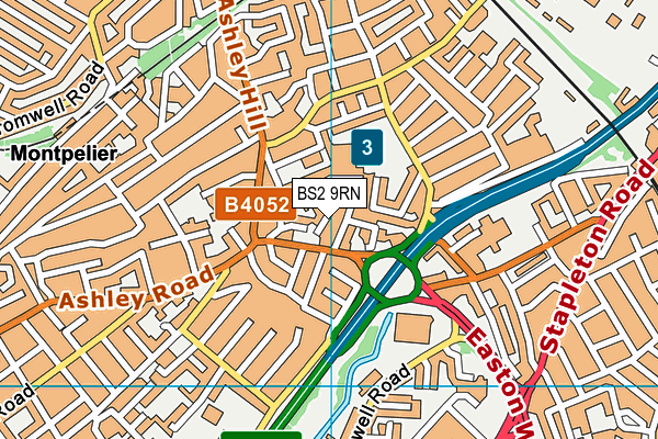 BS2 9RN map - OS VectorMap District (Ordnance Survey)