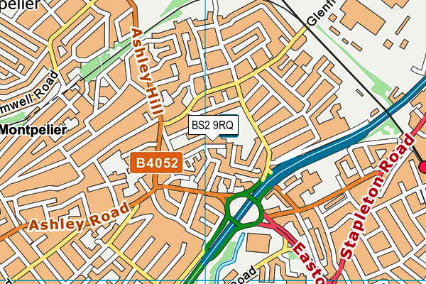 BS2 9RQ map - OS VectorMap District (Ordnance Survey)