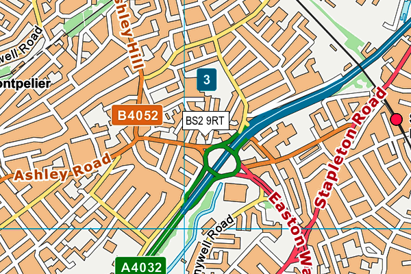 BS2 9RT map - OS VectorMap District (Ordnance Survey)