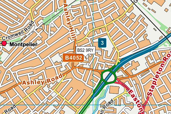 BS2 9RY map - OS VectorMap District (Ordnance Survey)