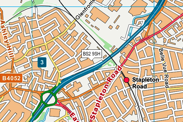 BS2 9SH map - OS VectorMap District (Ordnance Survey)