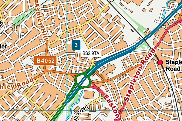 BS2 9TA map - OS VectorMap District (Ordnance Survey)