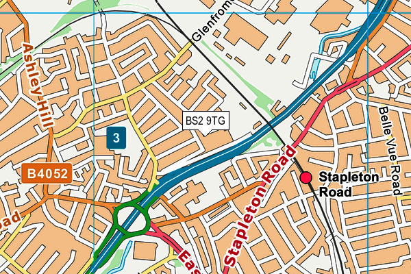 BS2 9TG map - OS VectorMap District (Ordnance Survey)