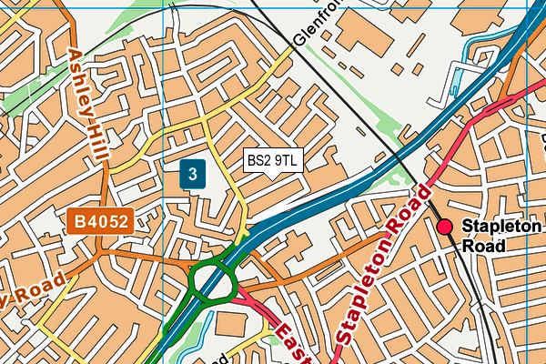 BS2 9TL map - OS VectorMap District (Ordnance Survey)