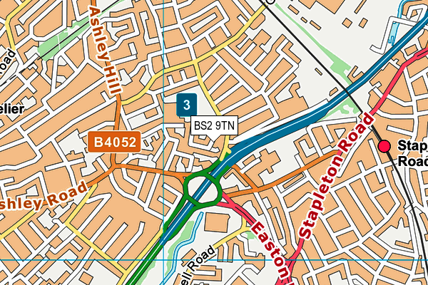 BS2 9TN map - OS VectorMap District (Ordnance Survey)