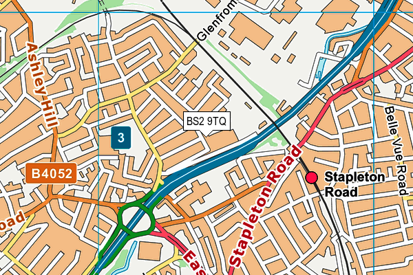 BS2 9TQ map - OS VectorMap District (Ordnance Survey)