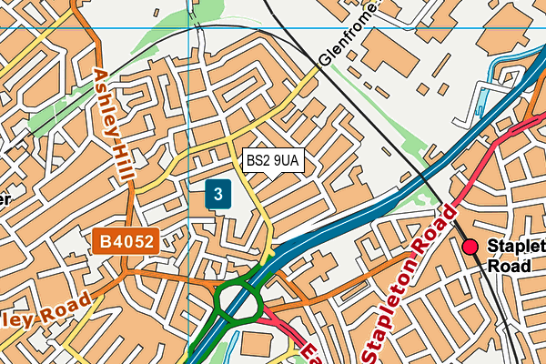 BS2 9UA map - OS VectorMap District (Ordnance Survey)