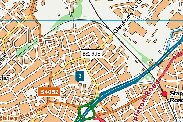 BS2 9UE map - OS VectorMap District (Ordnance Survey)