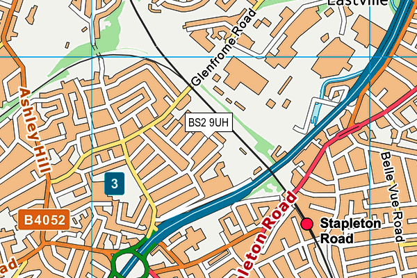 BS2 9UH map - OS VectorMap District (Ordnance Survey)