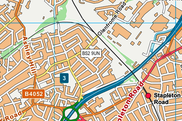 BS2 9UN map - OS VectorMap District (Ordnance Survey)