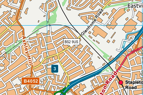 St Werburgh's Primary School map (BS2 9US) - OS VectorMap District (Ordnance Survey)