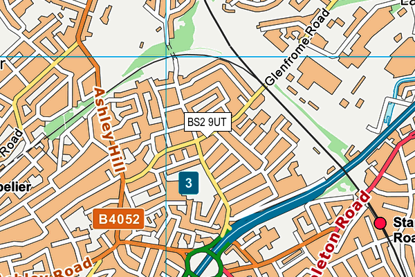 BS2 9UT map - OS VectorMap District (Ordnance Survey)