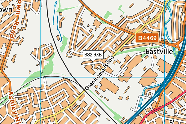 BS2 9XB map - OS VectorMap District (Ordnance Survey)