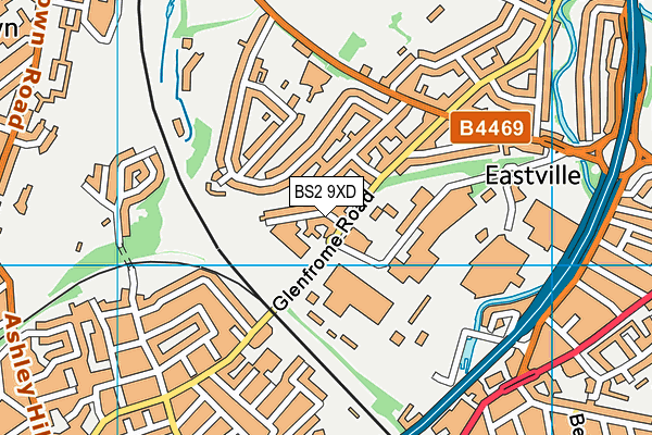 BS2 9XD map - OS VectorMap District (Ordnance Survey)